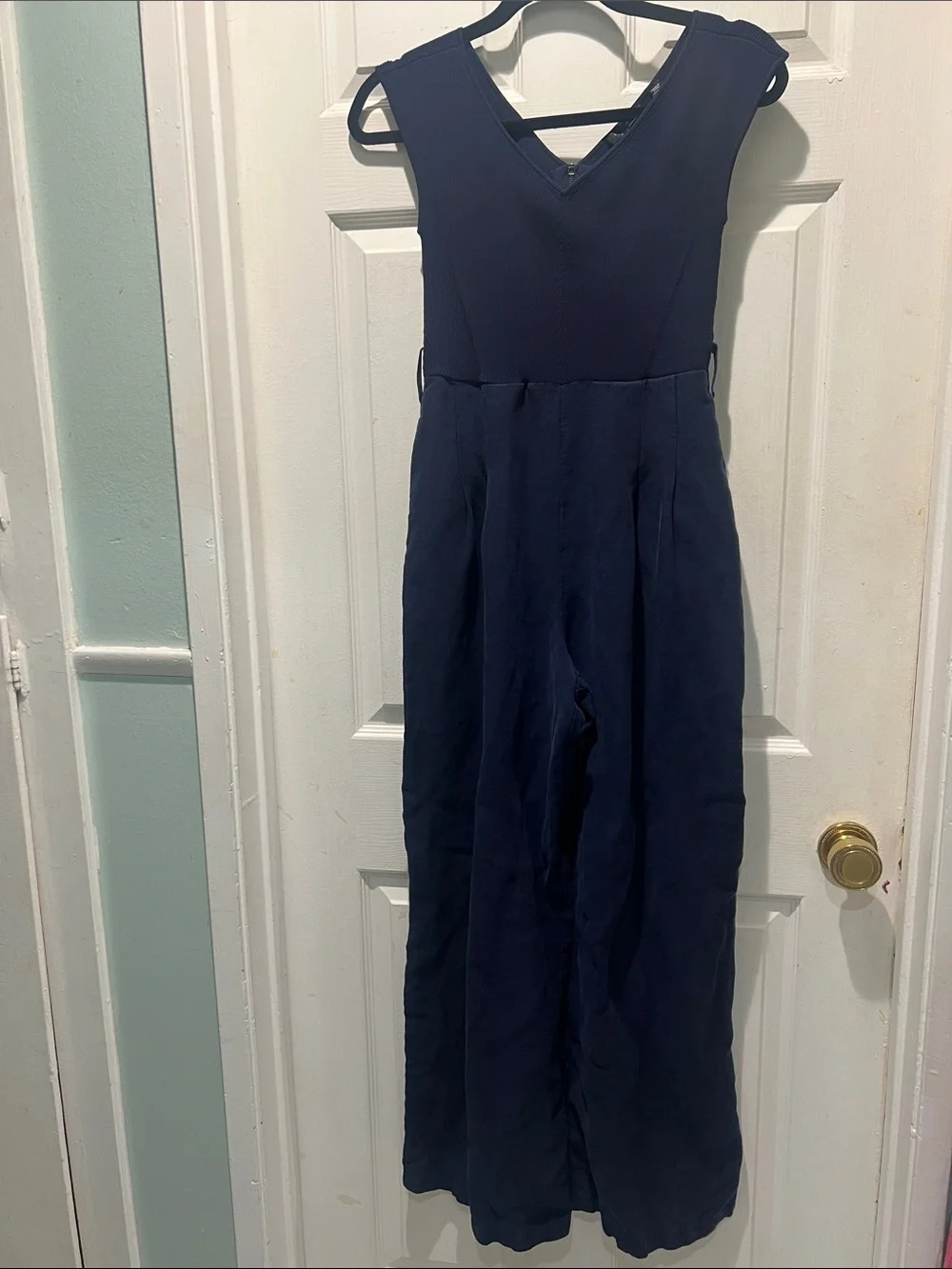 Ted Baker Navy Sleeveless Wide-Leg Jumpsuit - Picture 1 of 10